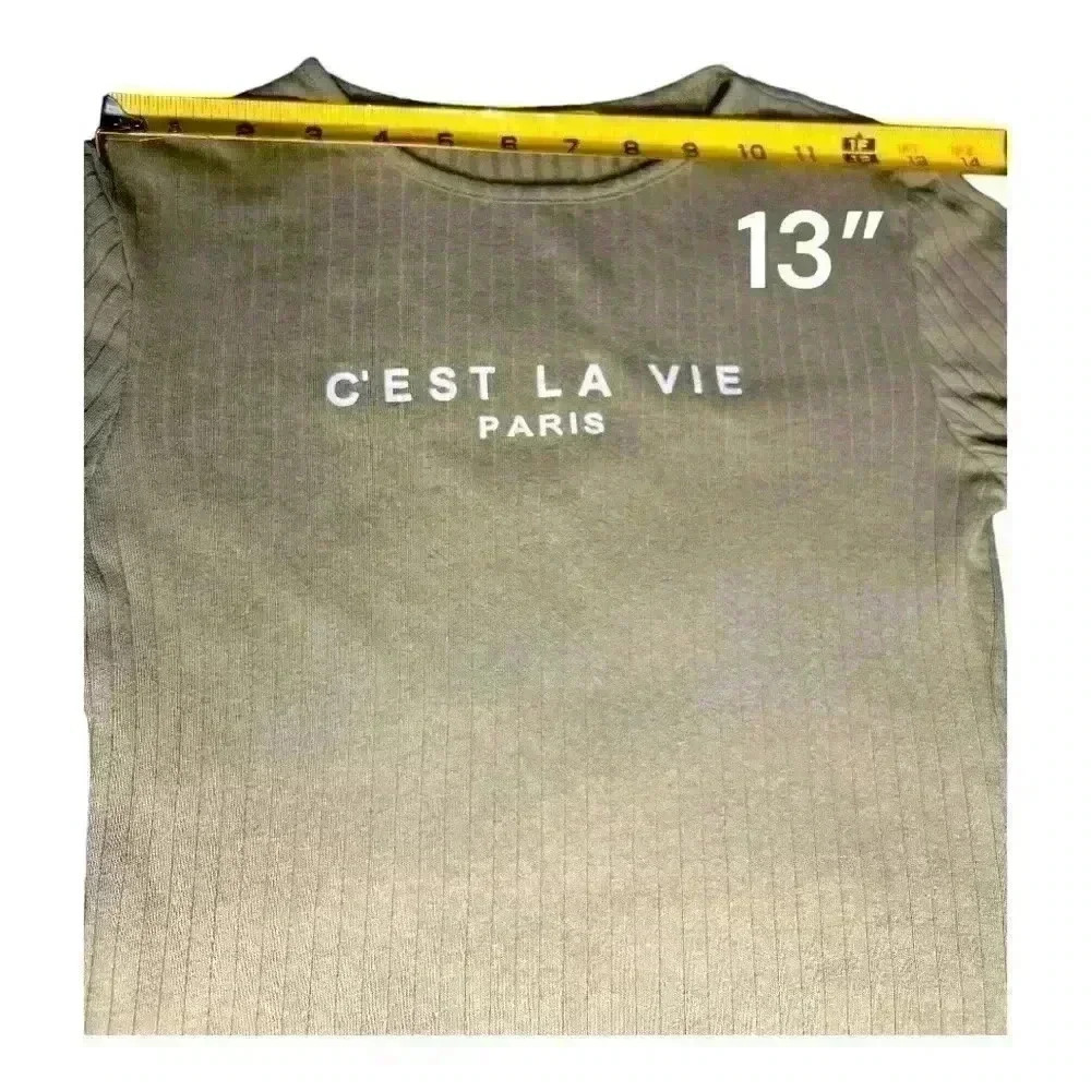 C’Est La Vie tee, Army Green, size 10Y/EU140 - Picture 4 of 8